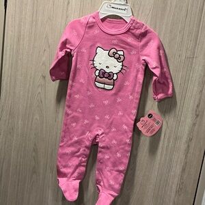 Hello Kitty Pink Baby One-Piece Footed Sleeper